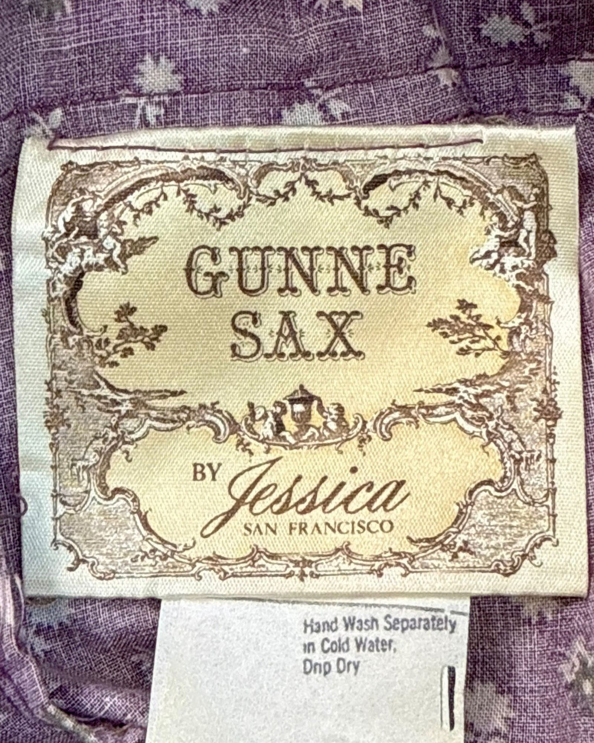 Gunne Sax Violet Crown Calico Dress