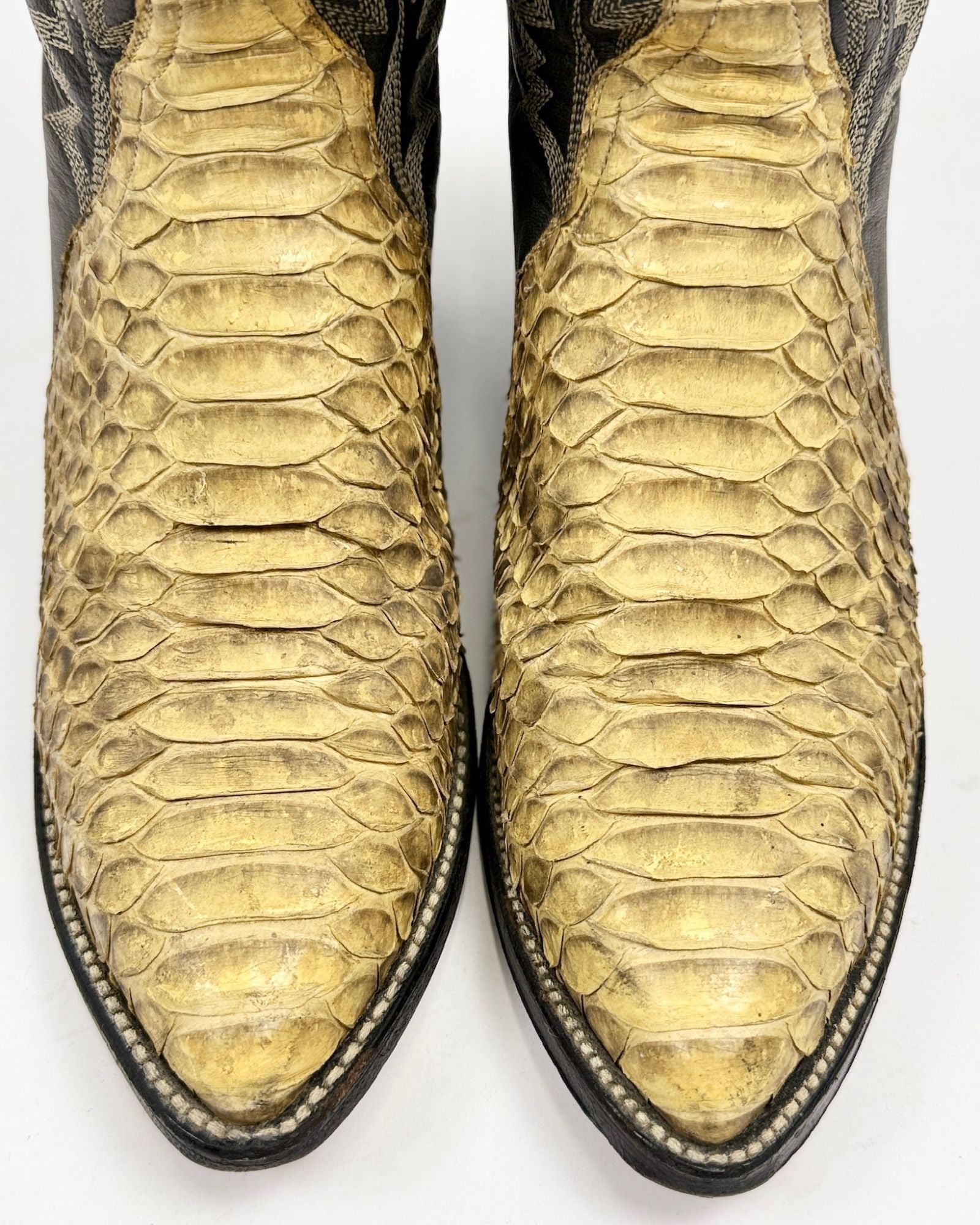 Black and Tan Python Cowboy Boots