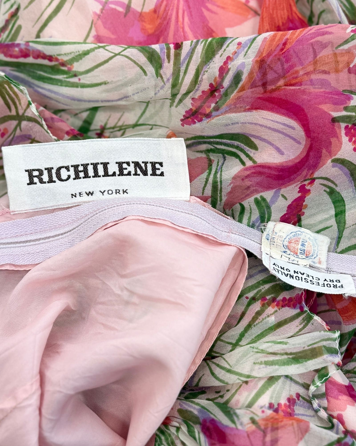 Richeline Sunset Garden Silk Dress