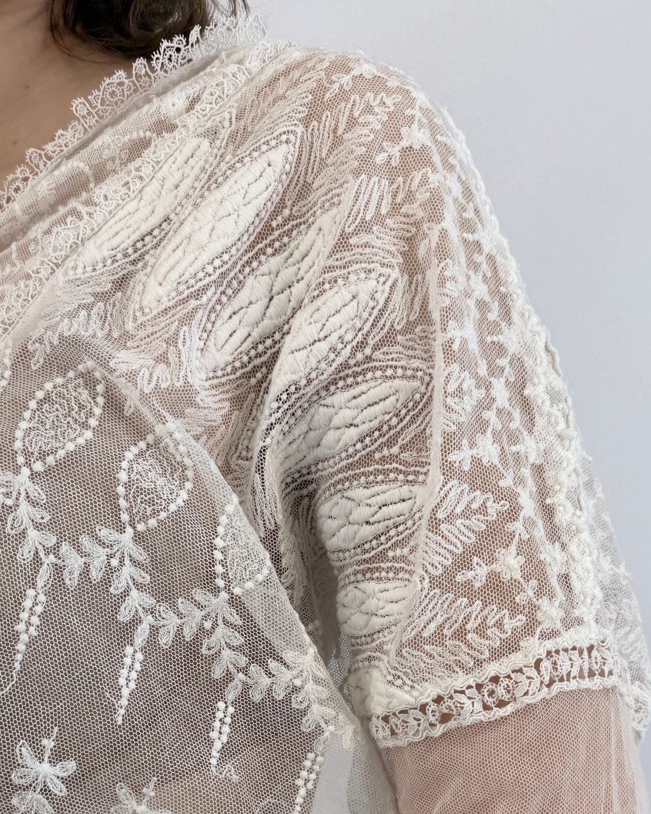 Edwardian Windswept Lace Lawn Blouse