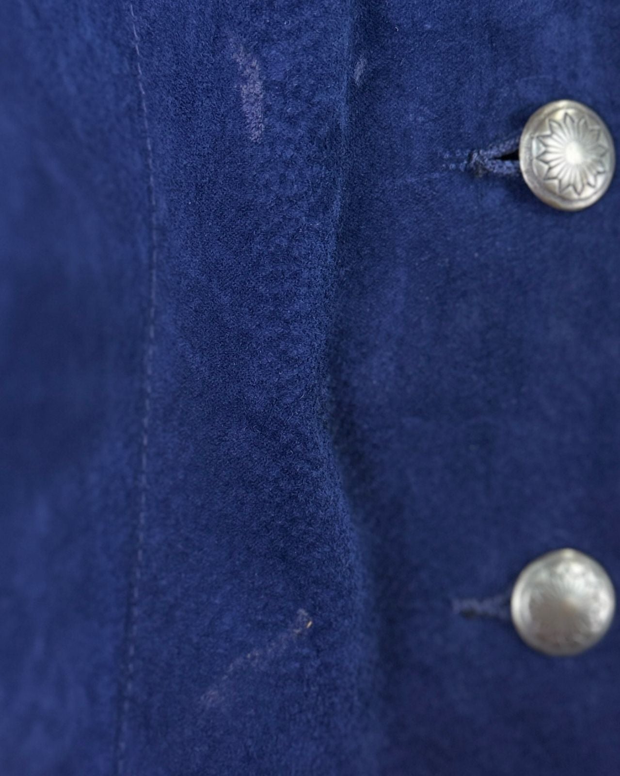 Frontier Indigo Suede Fringe Jacket