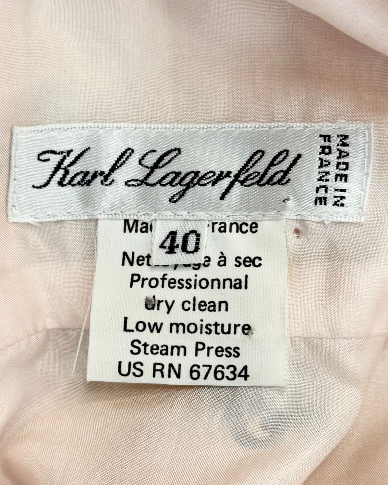 Karl Lagerfeld Fanned Out Silk Dress