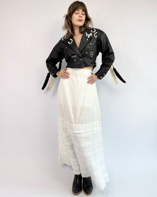 Longhorn Pastures Cropped Leather Jacket