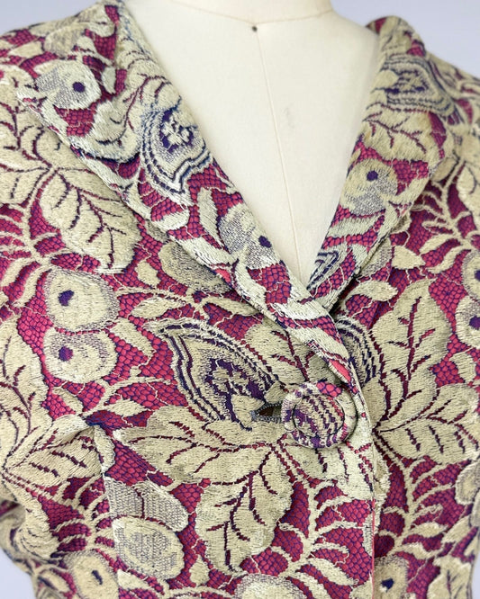 1930s Silk and Lace Fringe Top