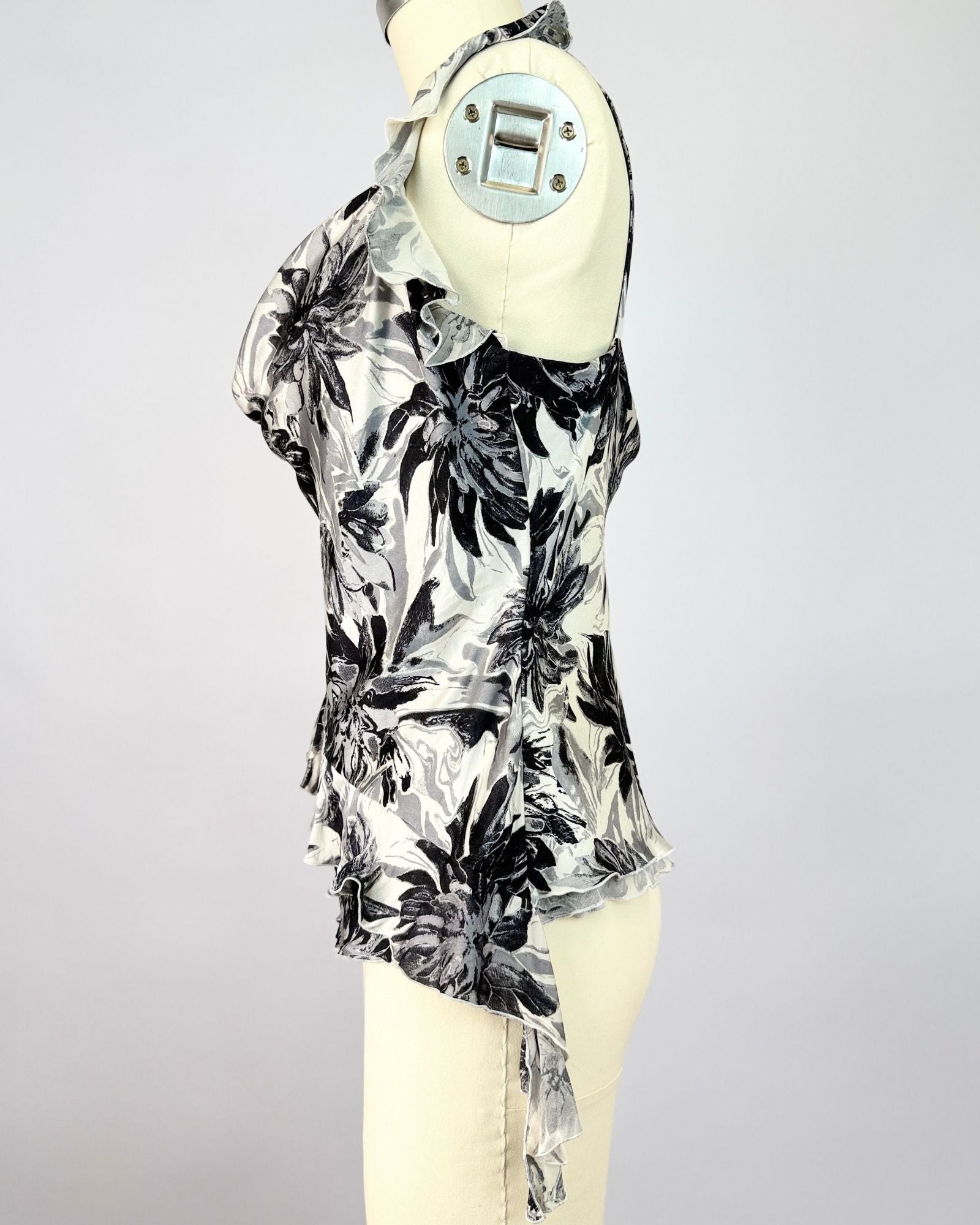 St. John Moody Floral Draped Tank