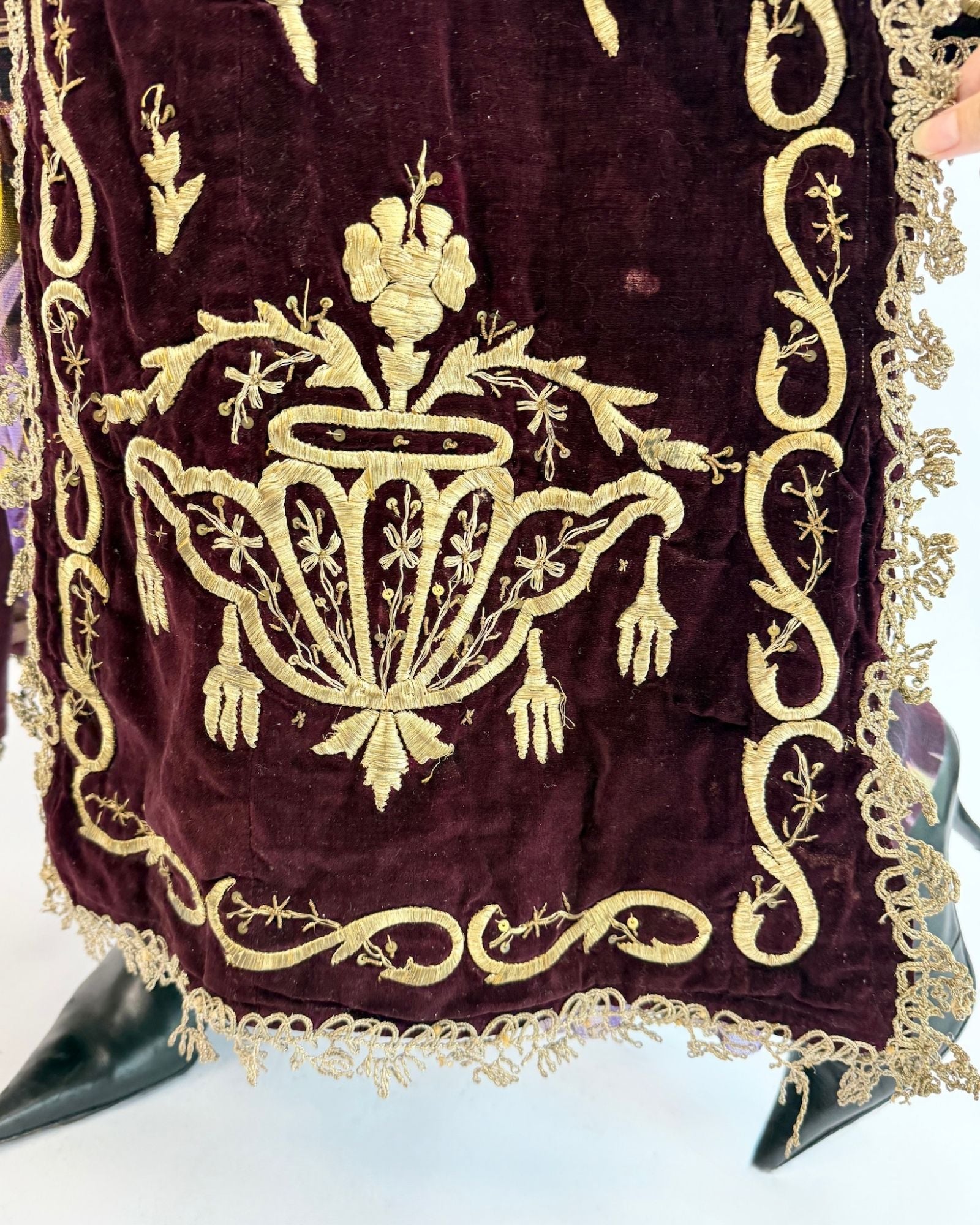 Divinity Flows Antique Greek Velvet Duster