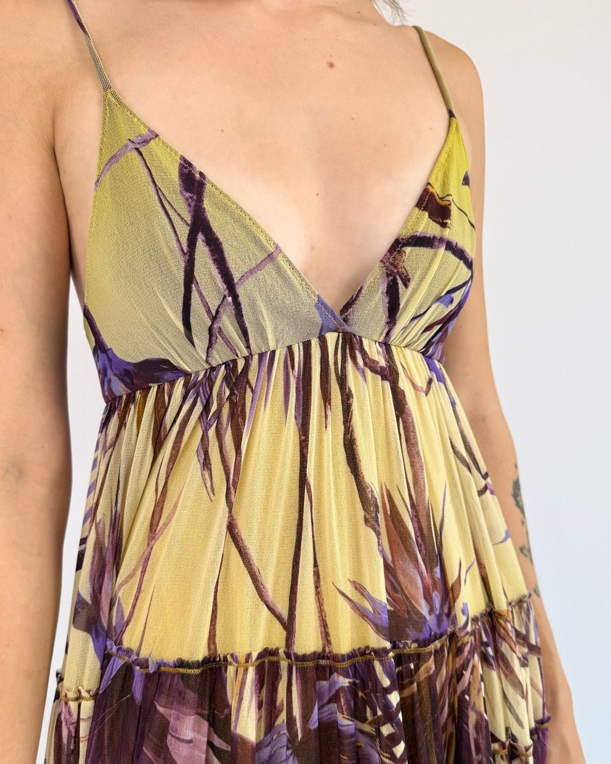 Jean Paul Gaultier Tropical Flora Maxi Dress