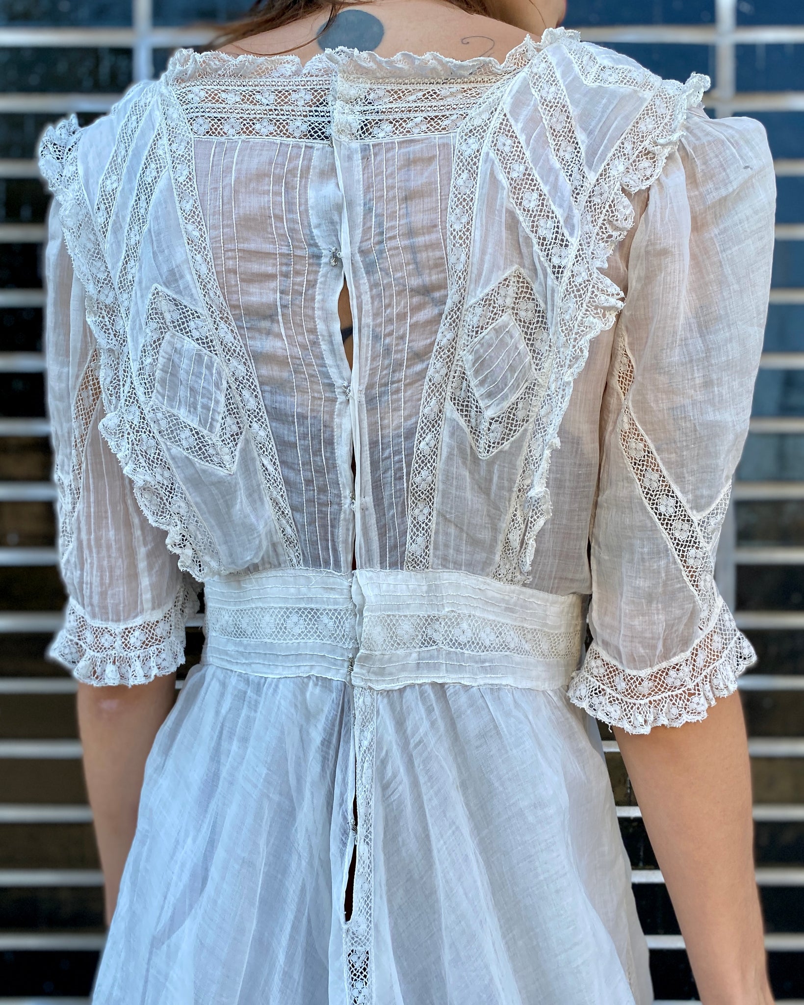 Harvest Edwardian White Lace Dress