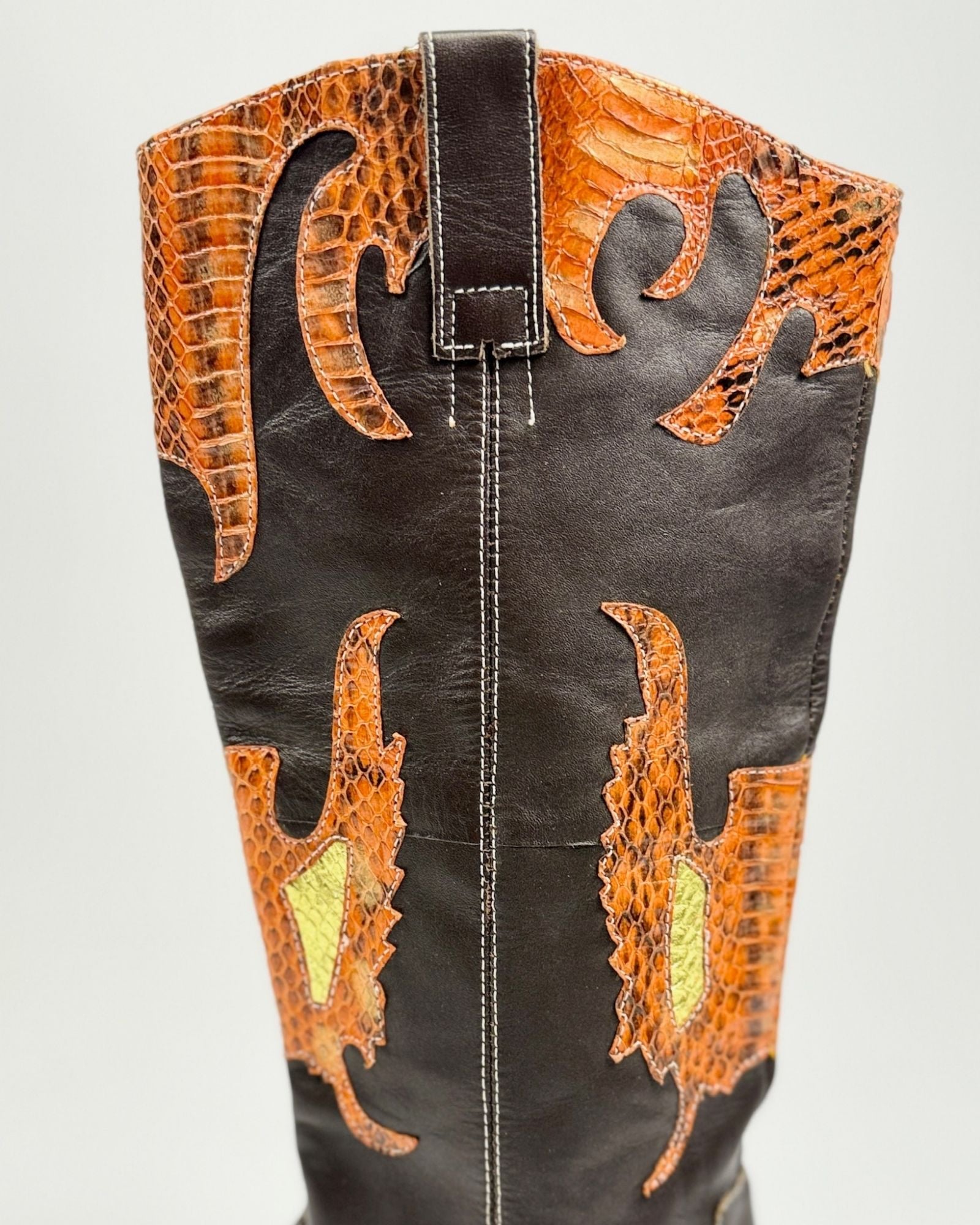 Y2k Vigotti Snakeskin Boots