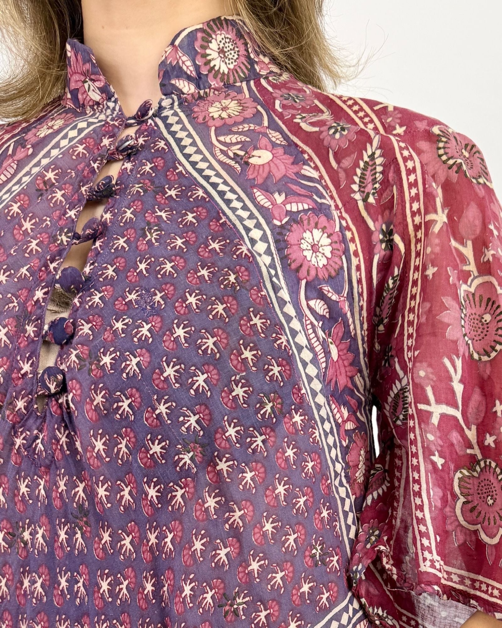 Adini 70s The Violet Crown Indian Cotton Dress