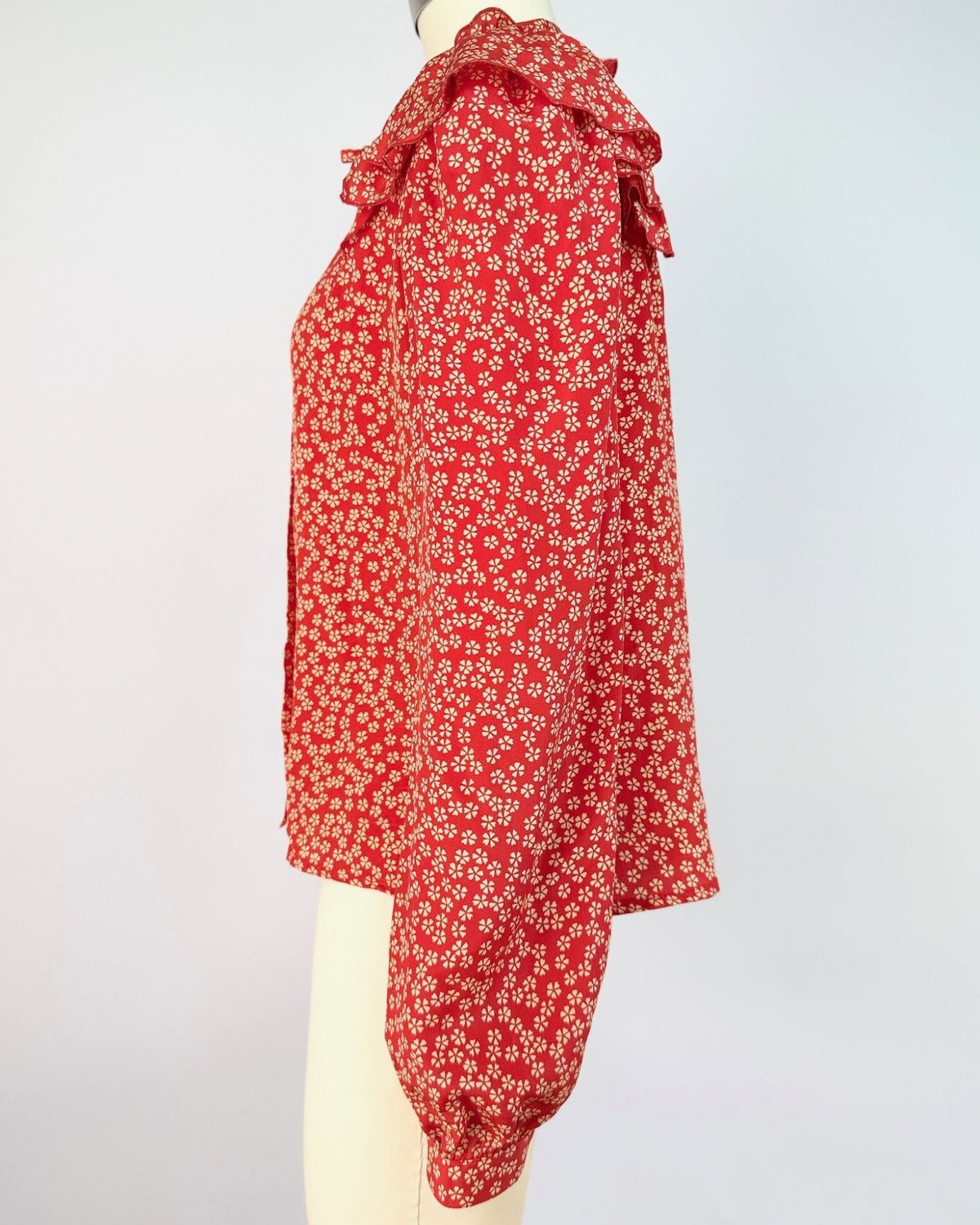 Carole Little Ruffle Silk Blouse
