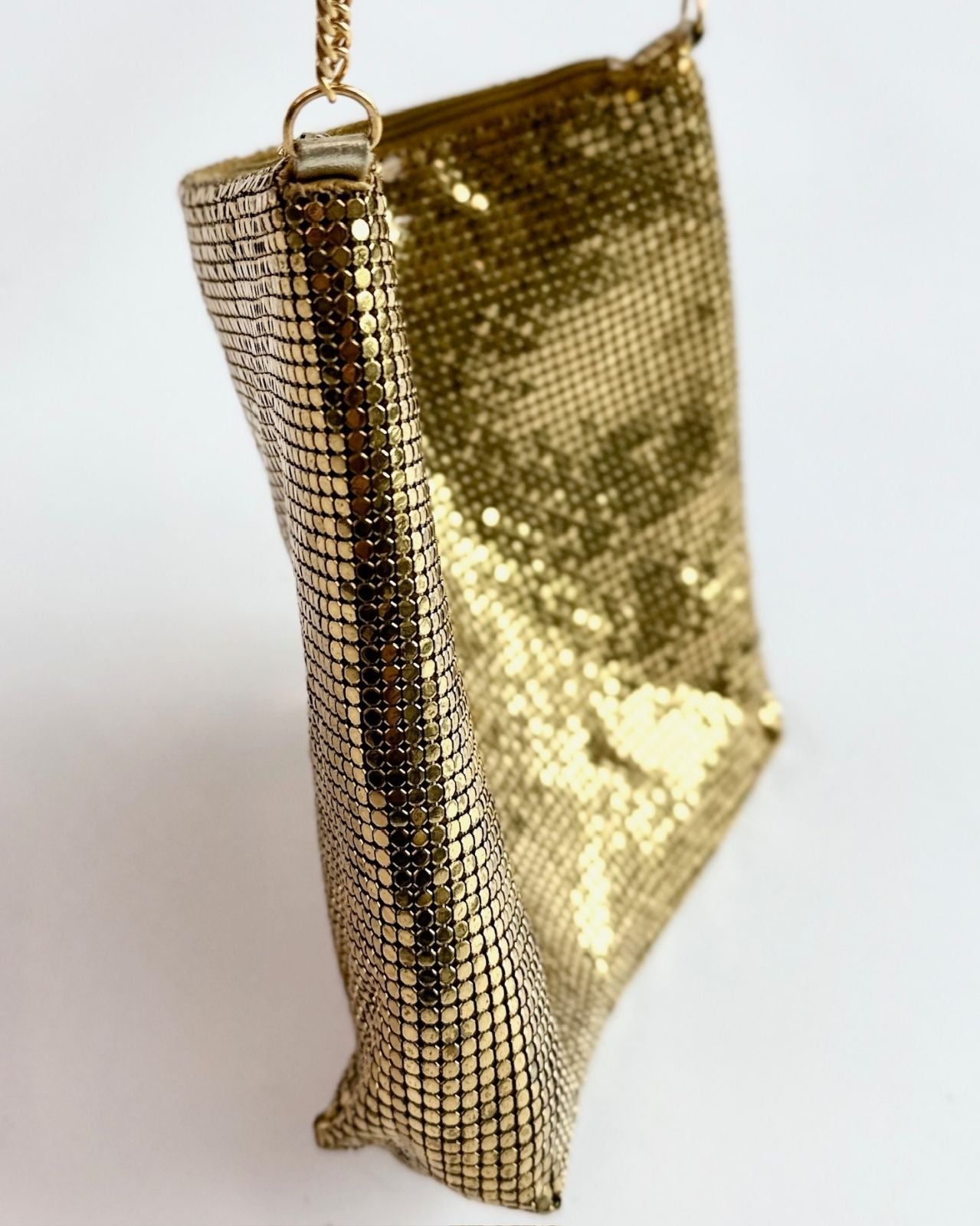 Whiting and Davis Gold Mesh Crossbody