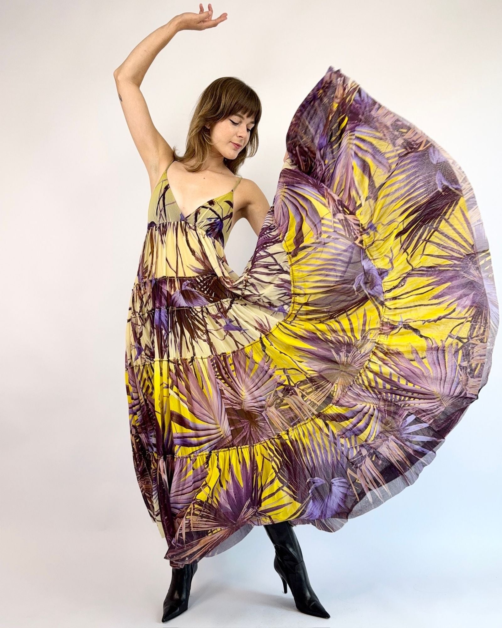 Jean Paul Gaultier Tropical Flora Maxi Dress