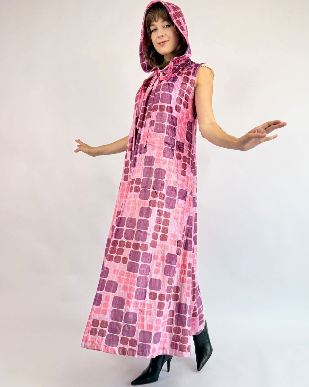 Op Art Mystical Journey Hooded Duster