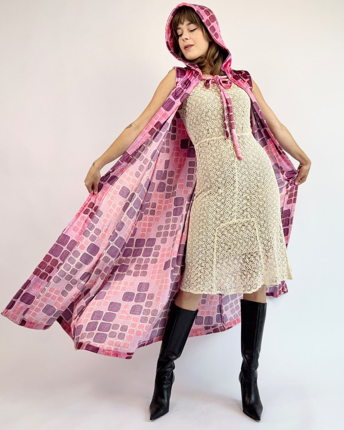 Op Art Mystical Journey Hooded Duster