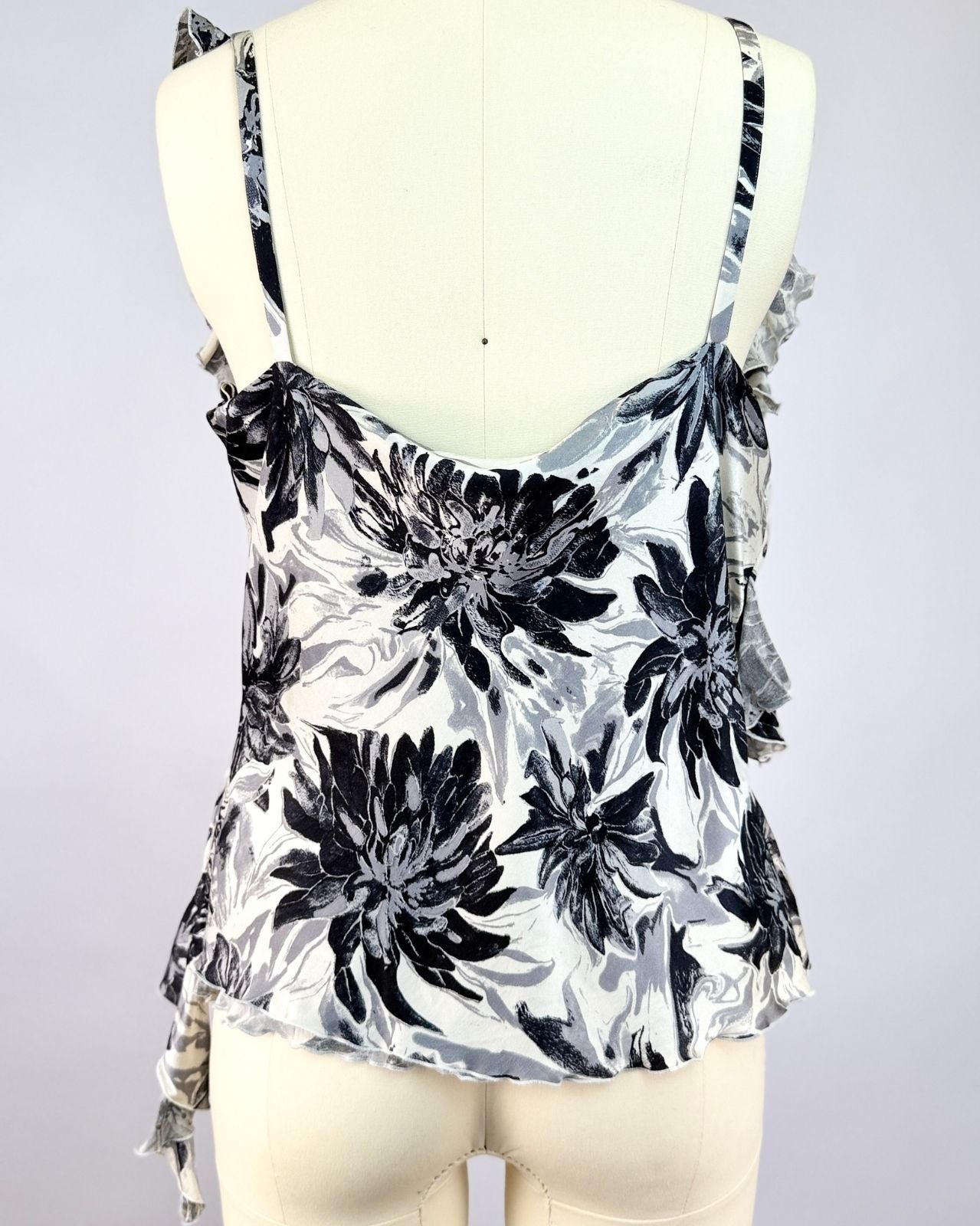 St. John Moody Floral Draped Tank