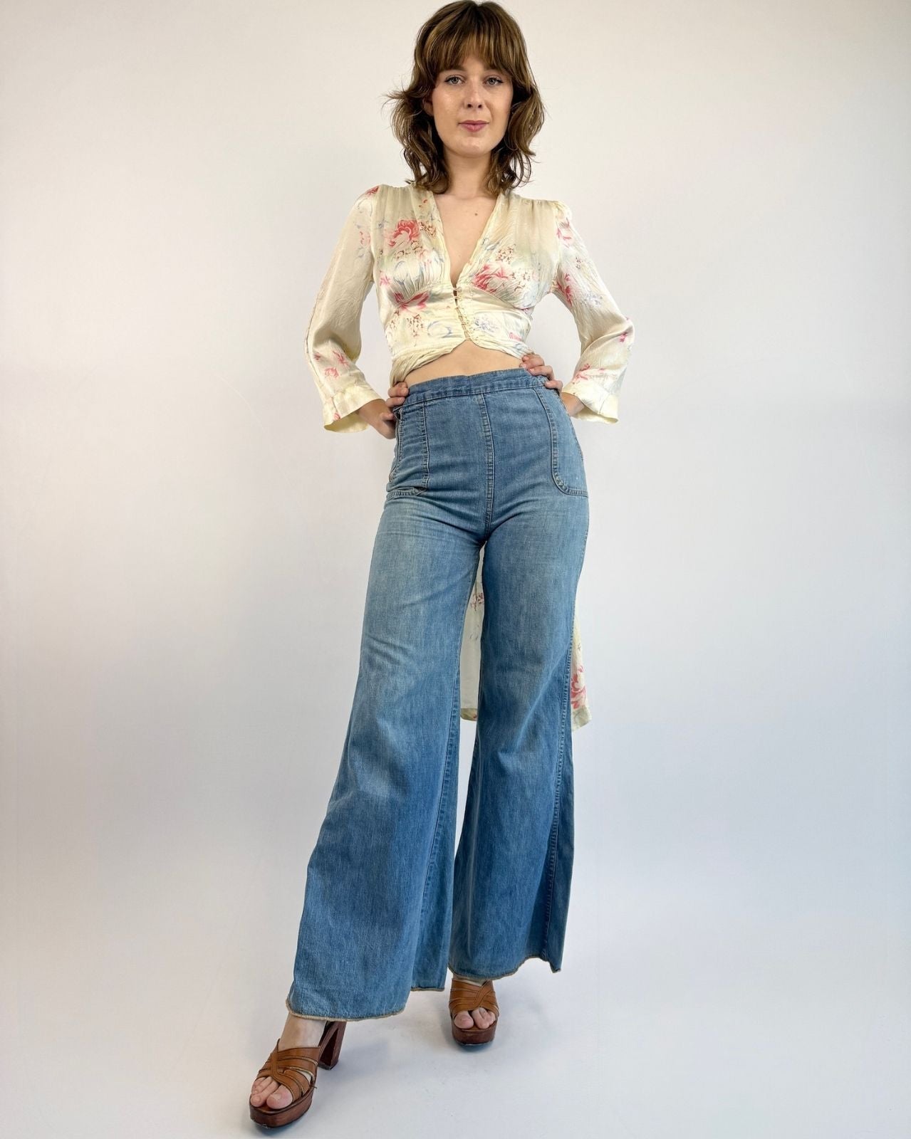 70s By My Side Zip Bell Bottoms