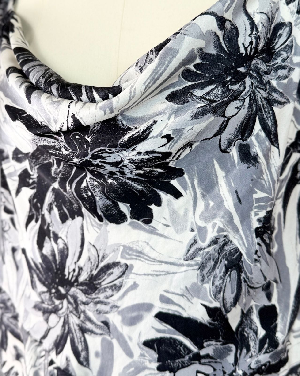 St. John Moody Floral Draped Tank