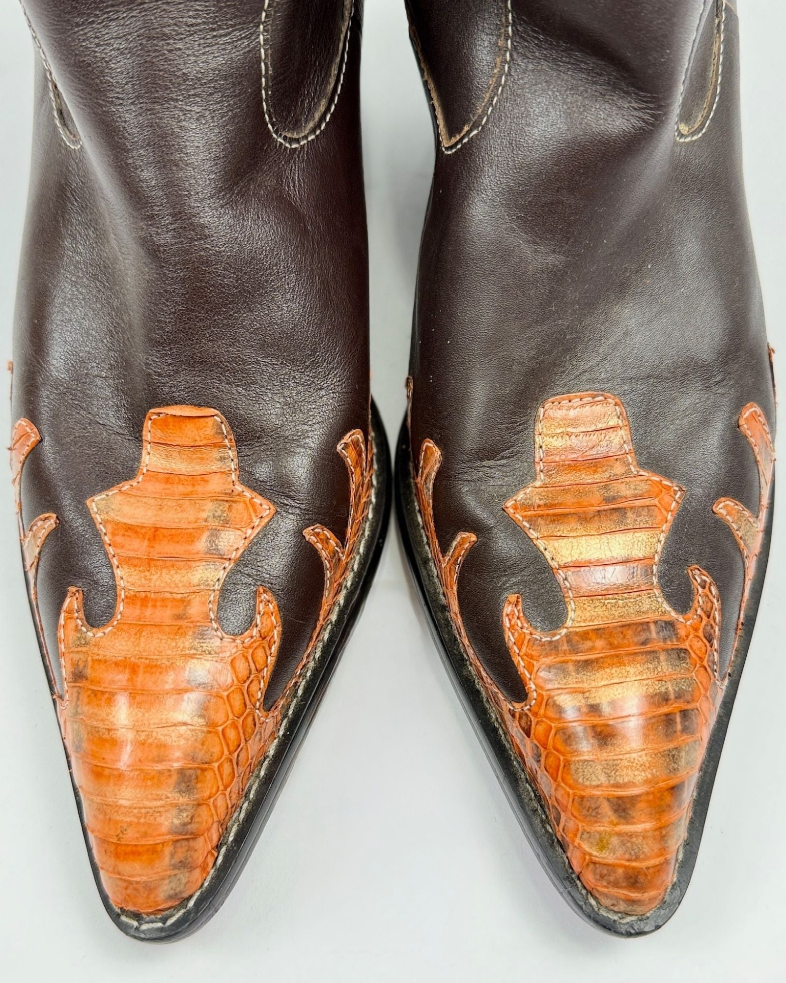 Y2k Vigotti Snakeskin Boots