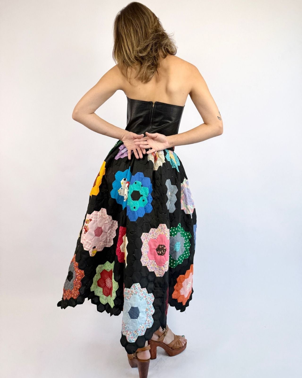 Homemade Mosaic Quilt Skirt