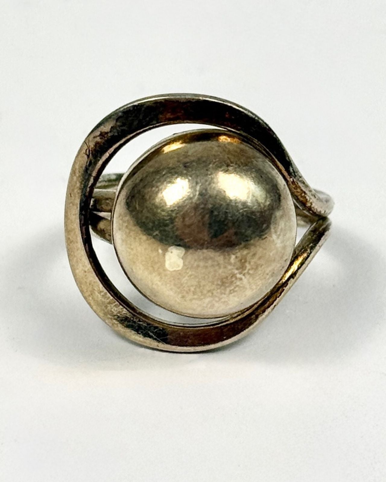Taxco Silver Ball Ring