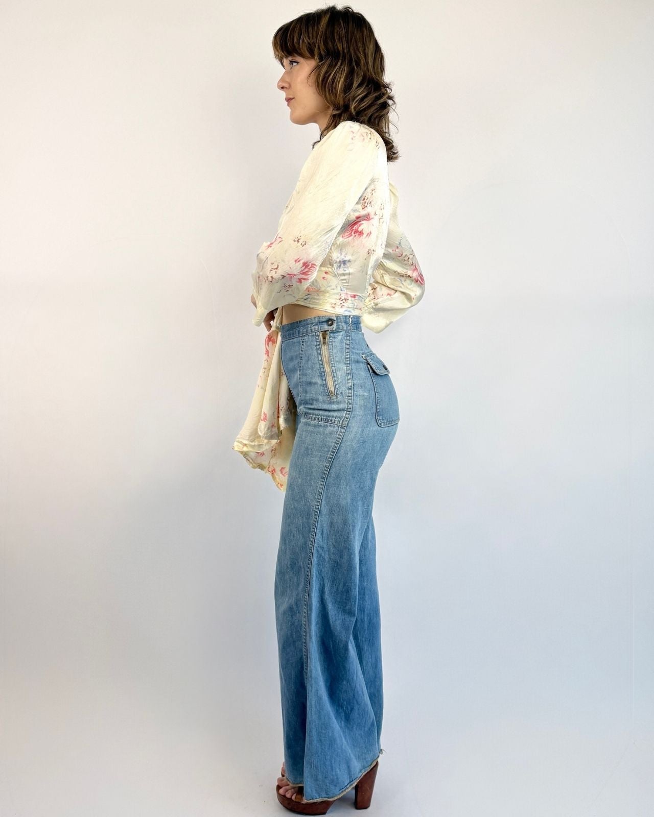 70s By My Side Zip Bell Bottoms