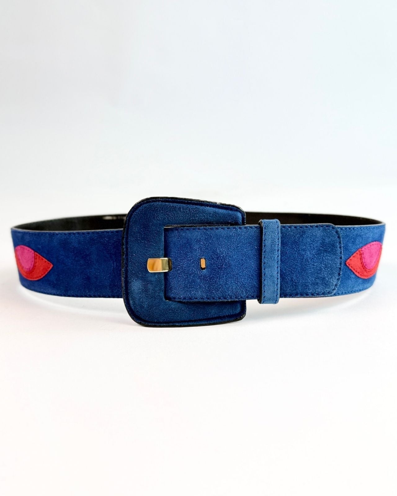 Escada Suede Color Block Eye Belt