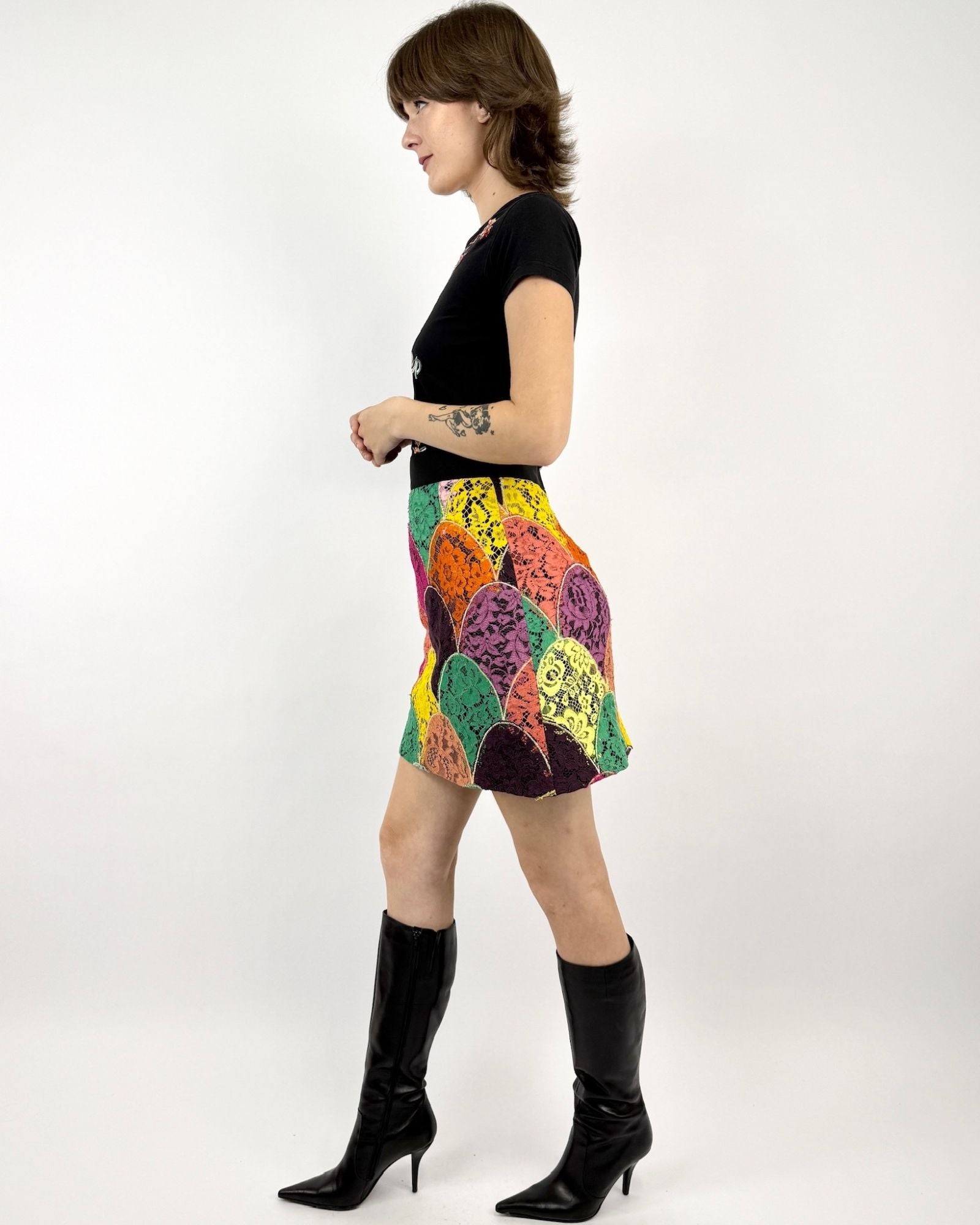 Dolce+Gabbana Scalloped Lace Skirt