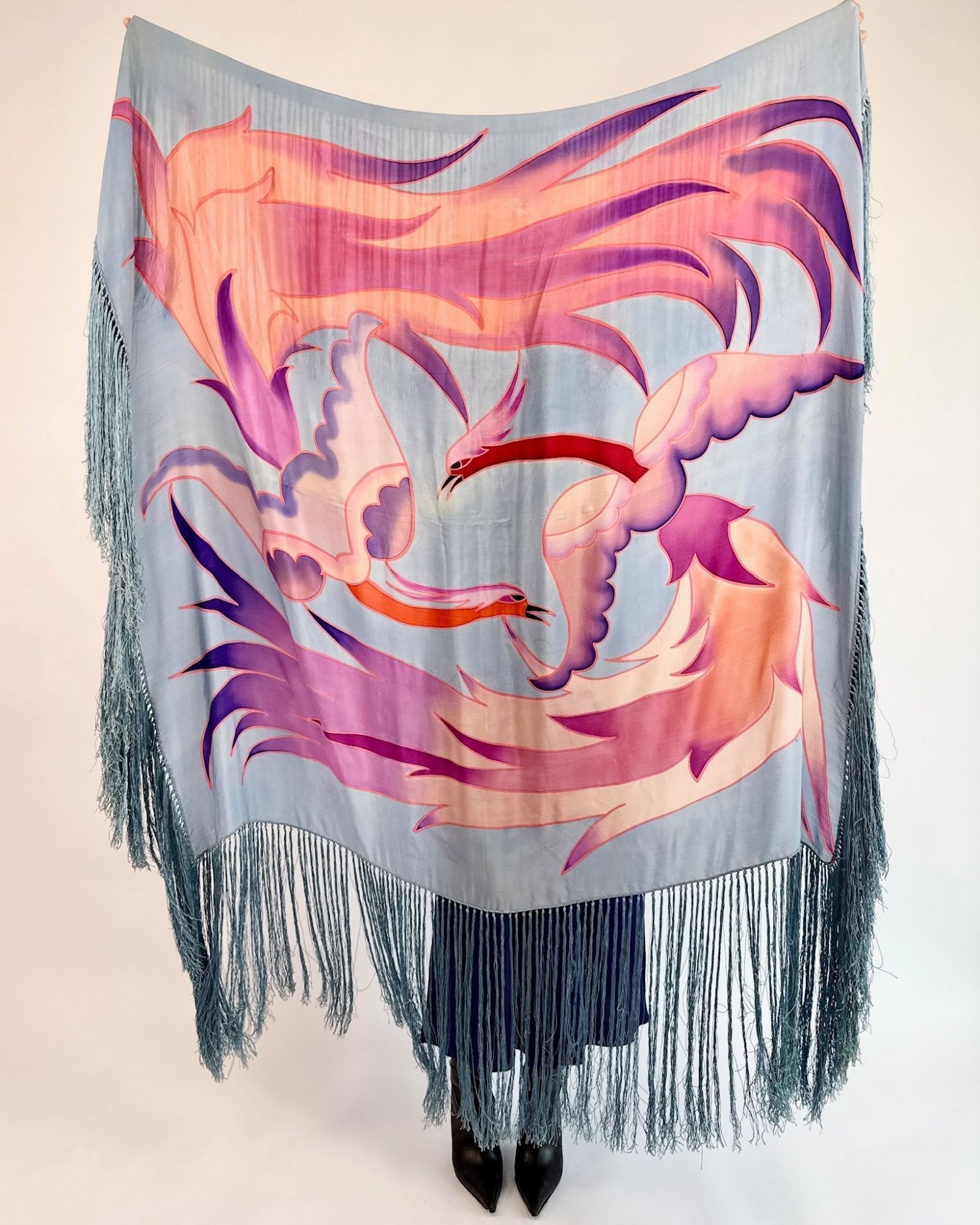 Airbrush Rising Phoenix Piano Shawl