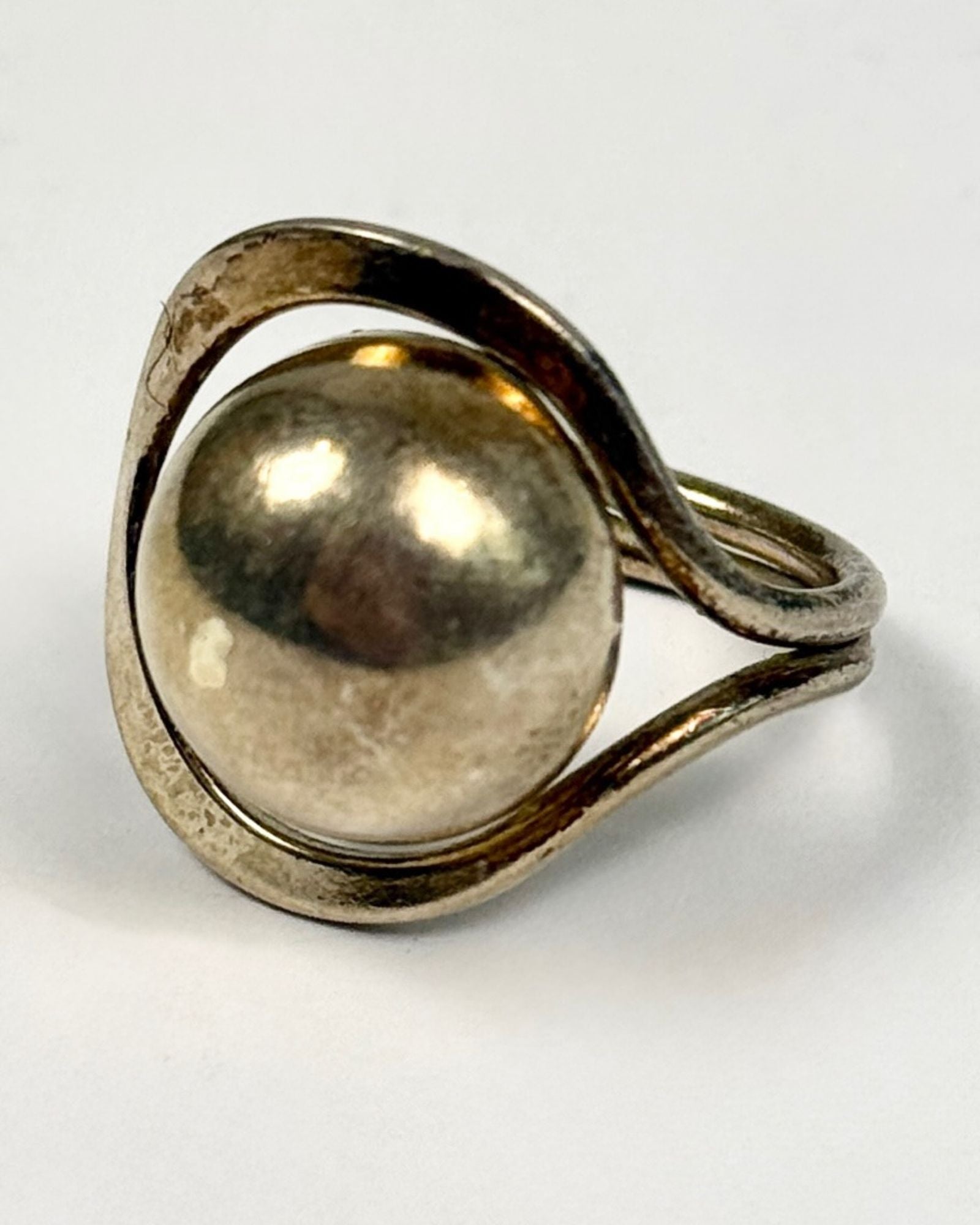 Taxco Silver Ball Ring