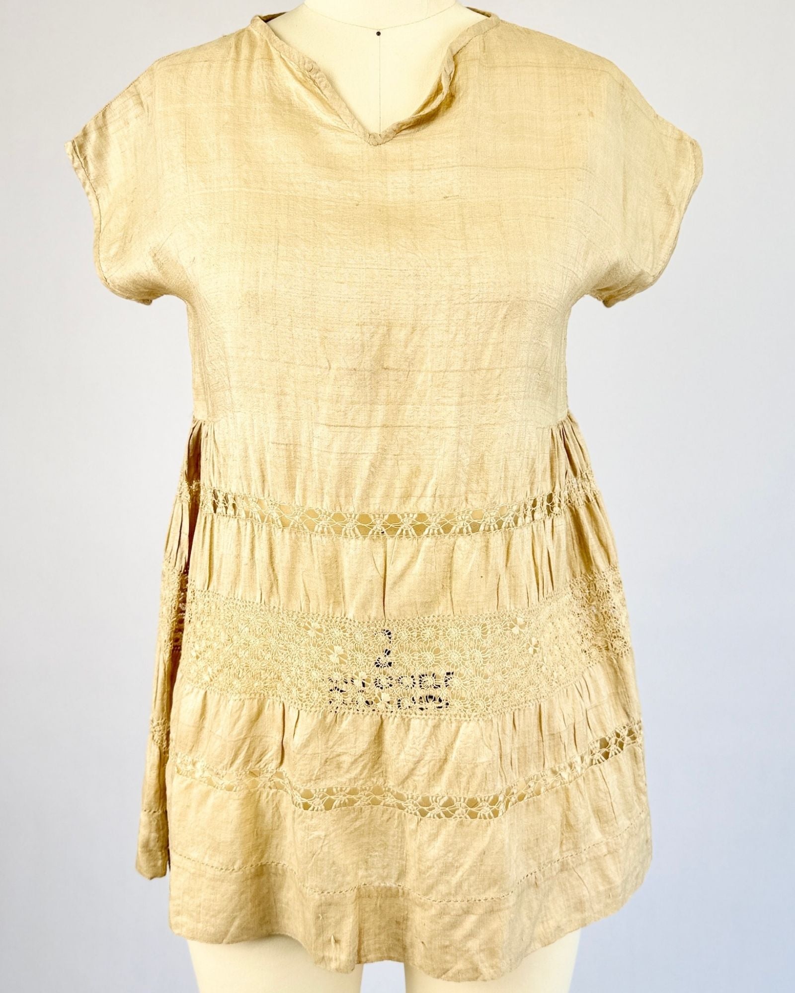 Raw Silk Lace Blouse