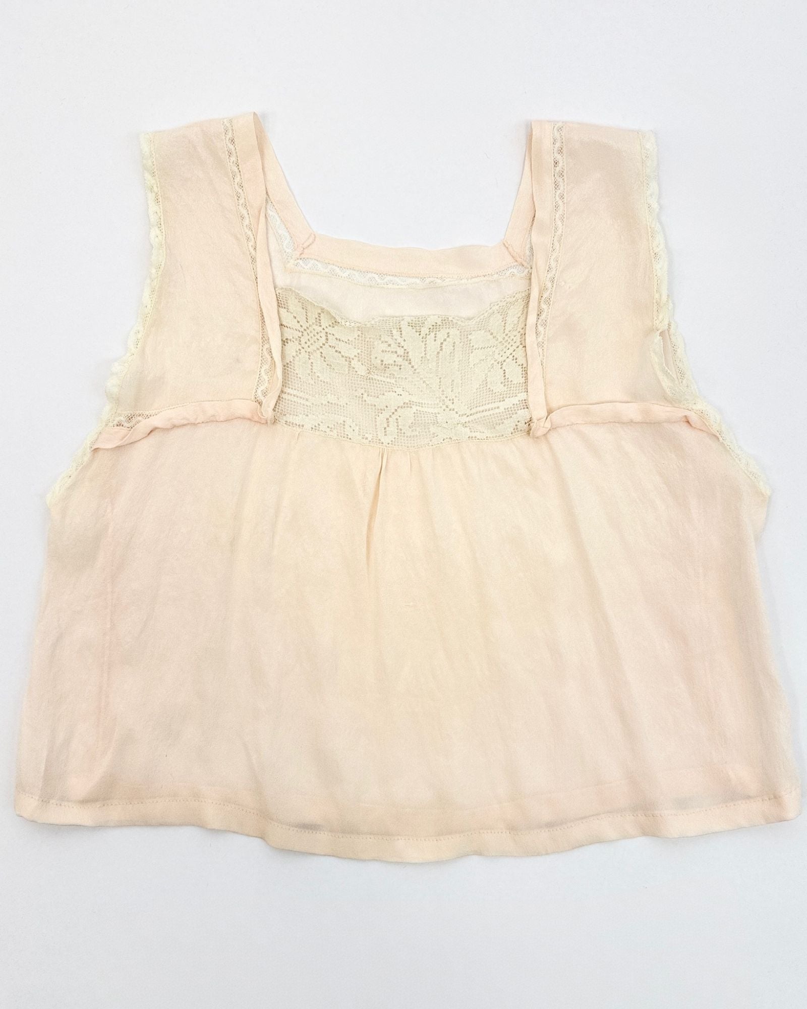 Pale Pink Silk Edwardian Corset Cover