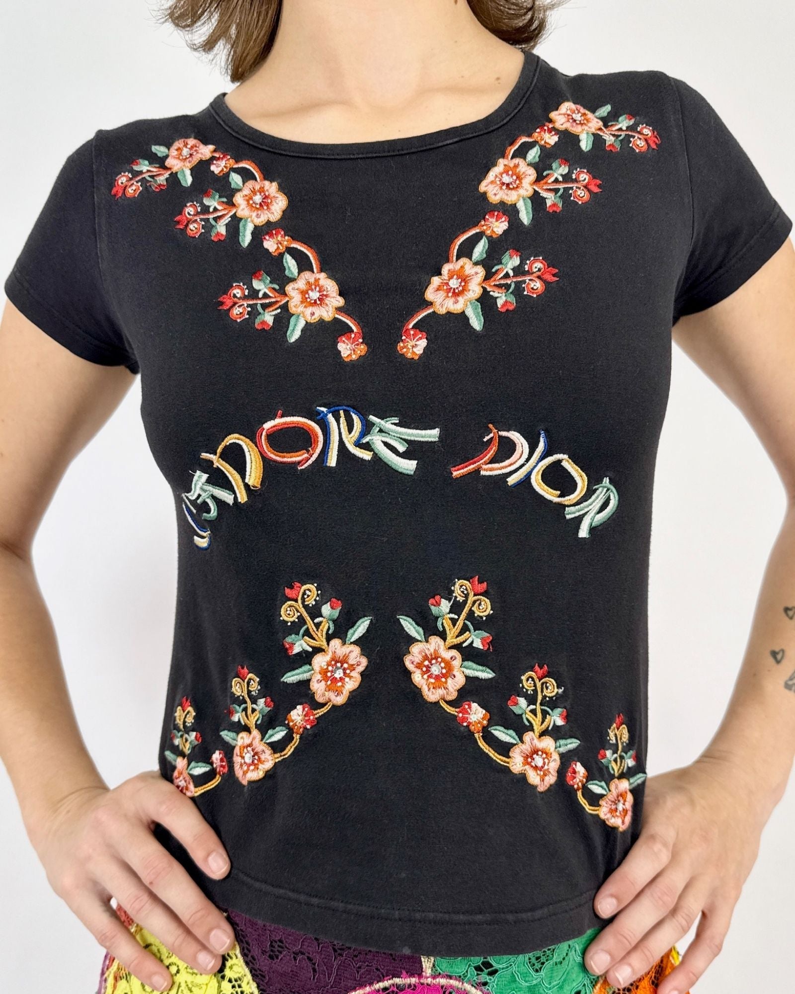 Christian Dior J'Adore Dior Embroidered Tee