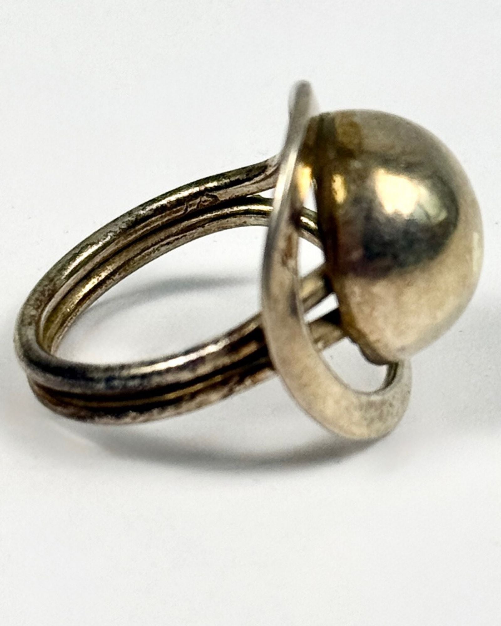 Taxco Silver Ball Ring