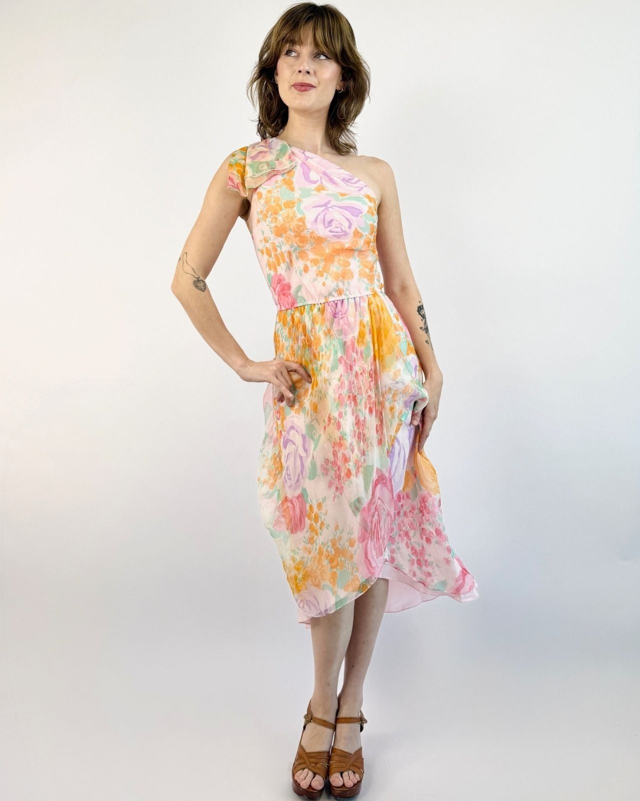 A New Season Floral Chiffon Dress