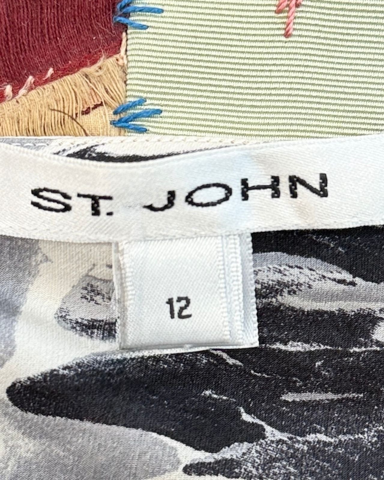 St. John Moody Floral Draped Tank