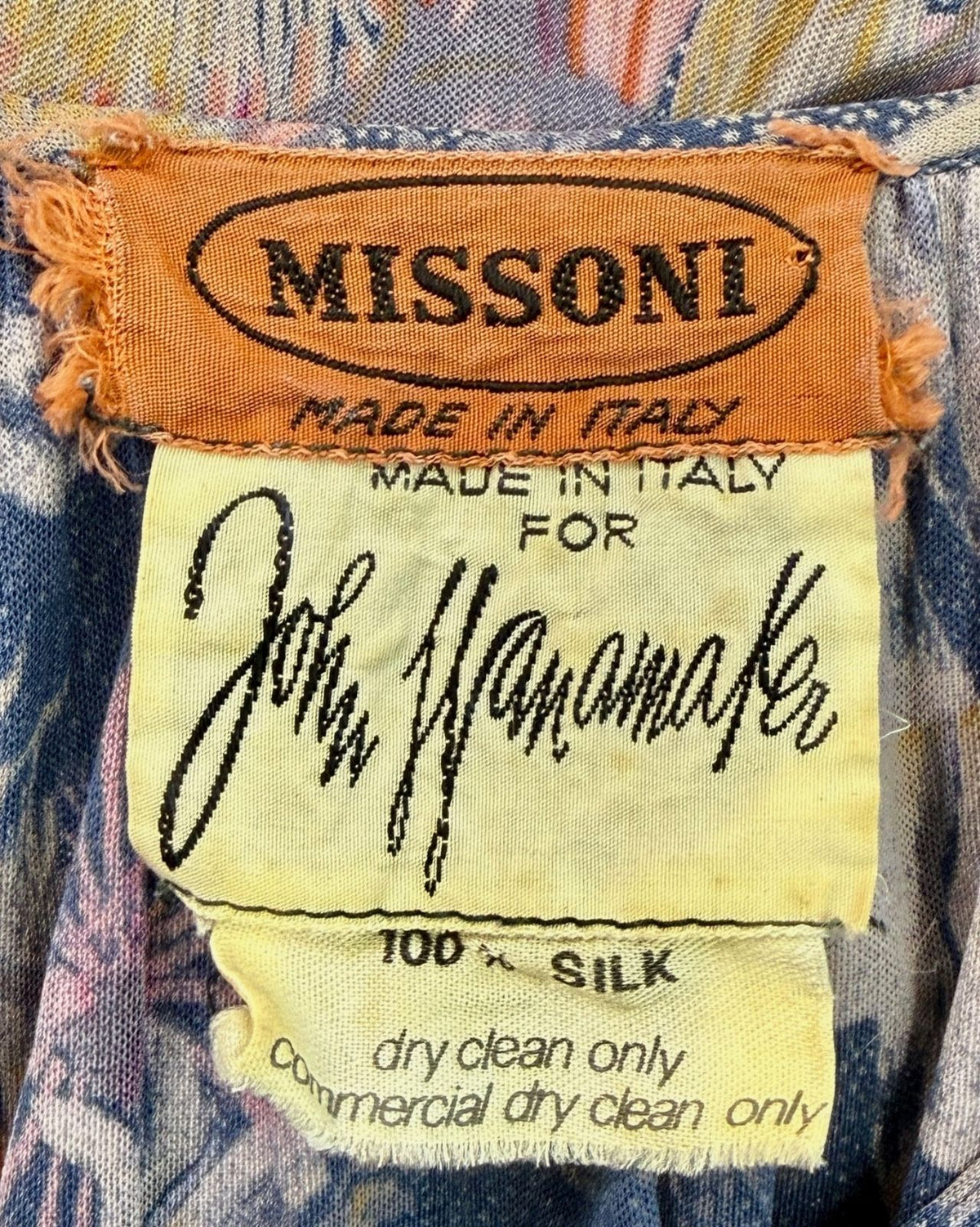 1970s Missoni Floral Visions Silk Dress