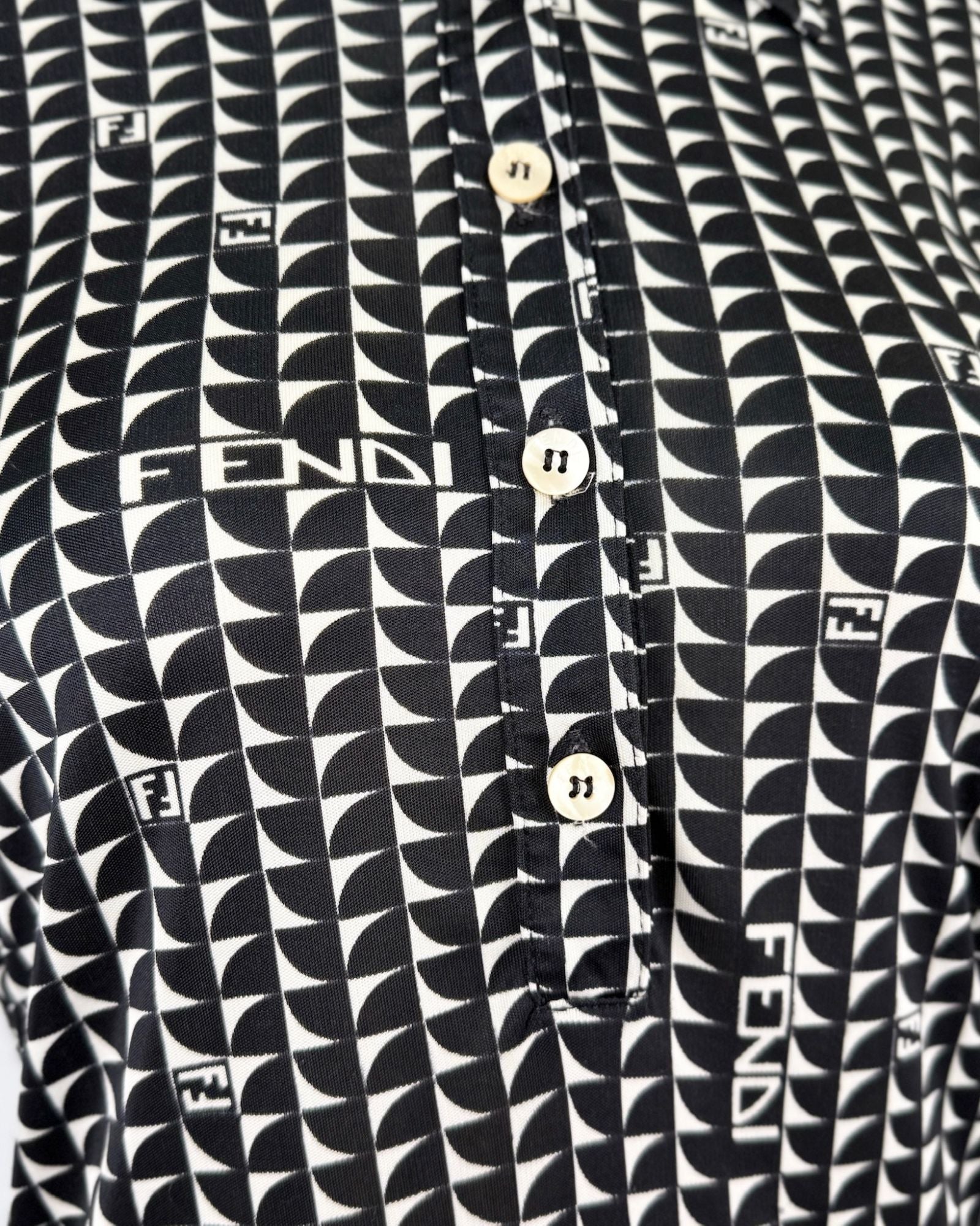 Fendi Black and White Blouse