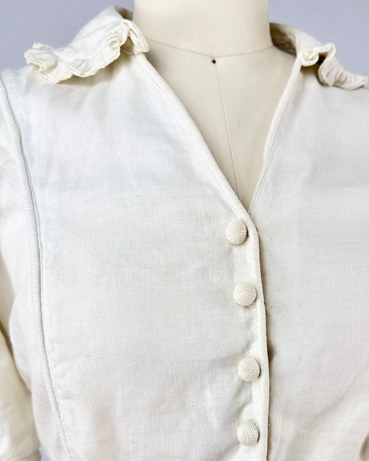 Antique White Puff Sleeve Top