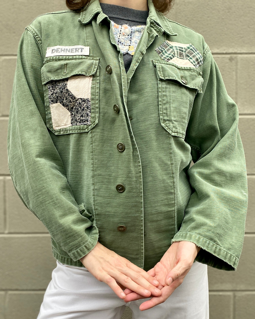 Multi Quilt Patched Fatigue Jacket