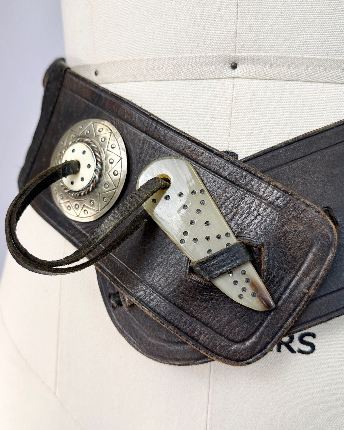Wide Braided Leather Belt