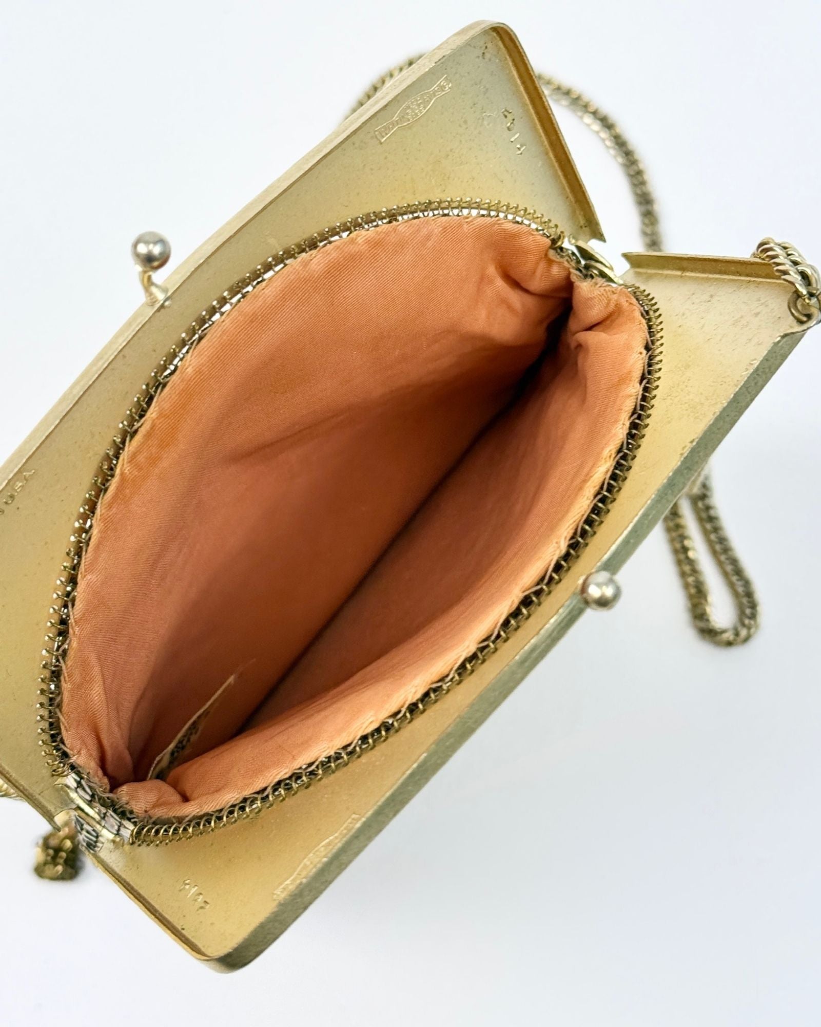 Whiting and Davis Gold Chainmail Bag