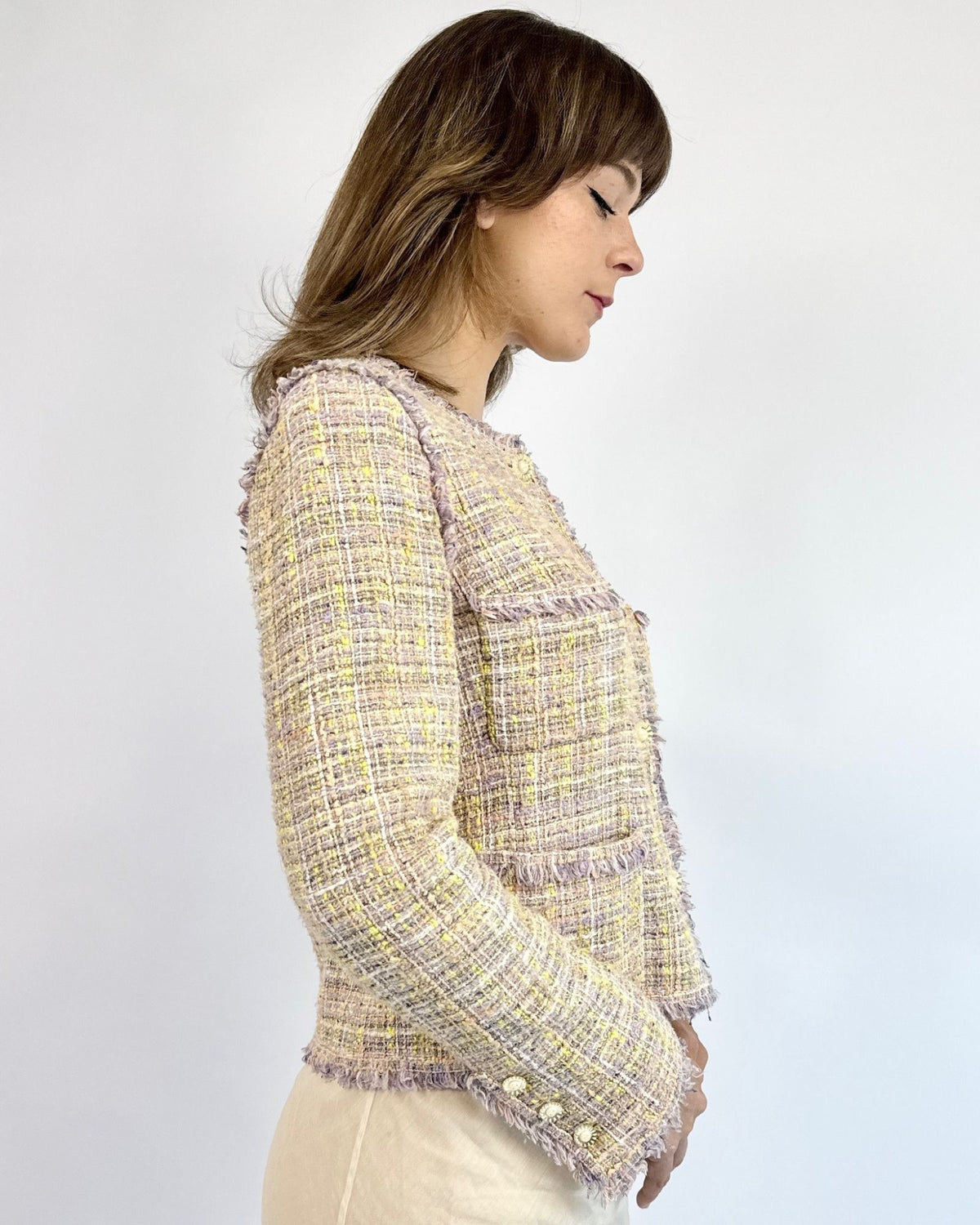 Chanel Spring 2004 Lemon Twist Tweed Jacket