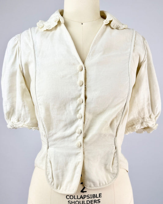 Antique White Puff Sleeve Top