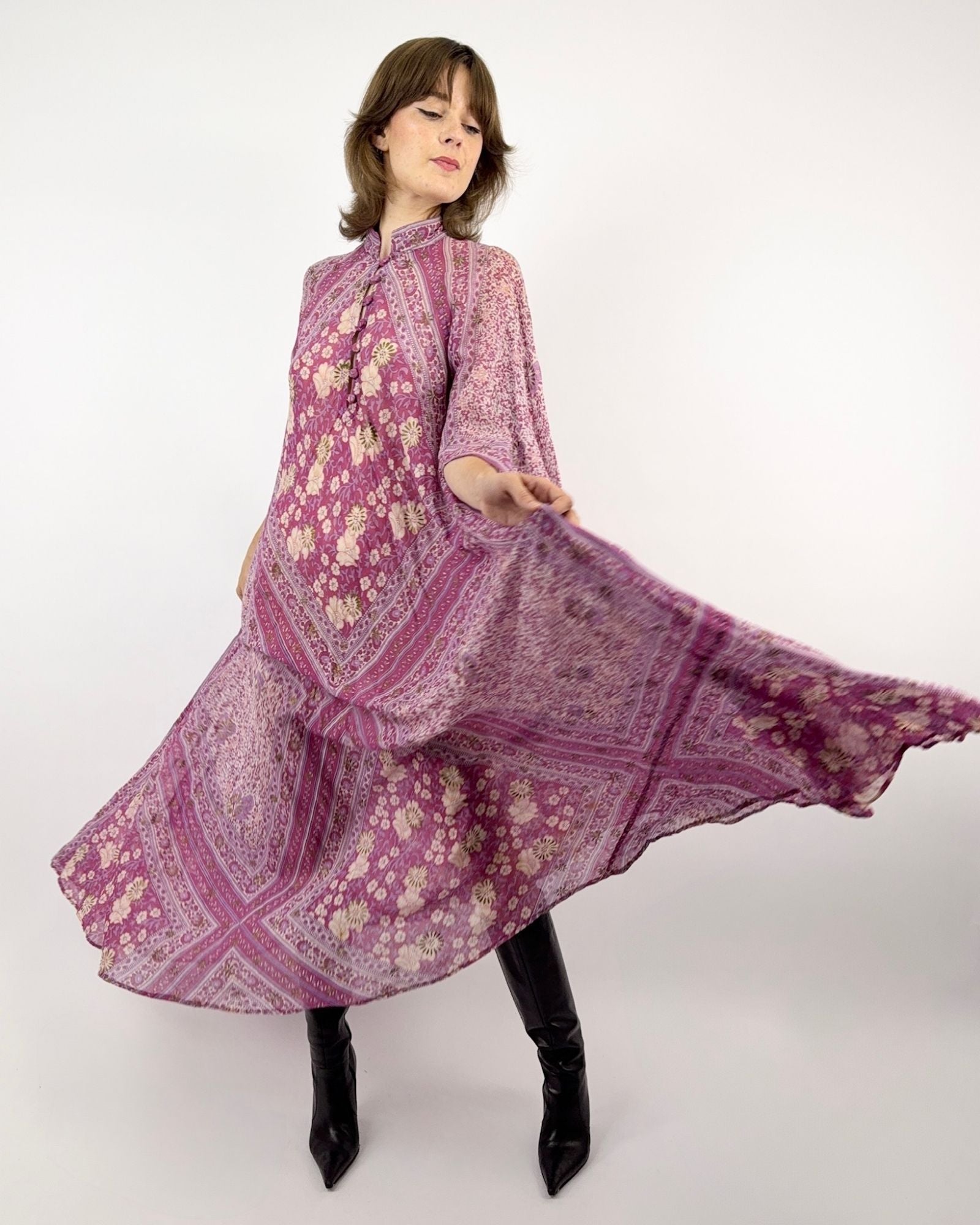 Adini The Violet Crown Floral Cotton Dress