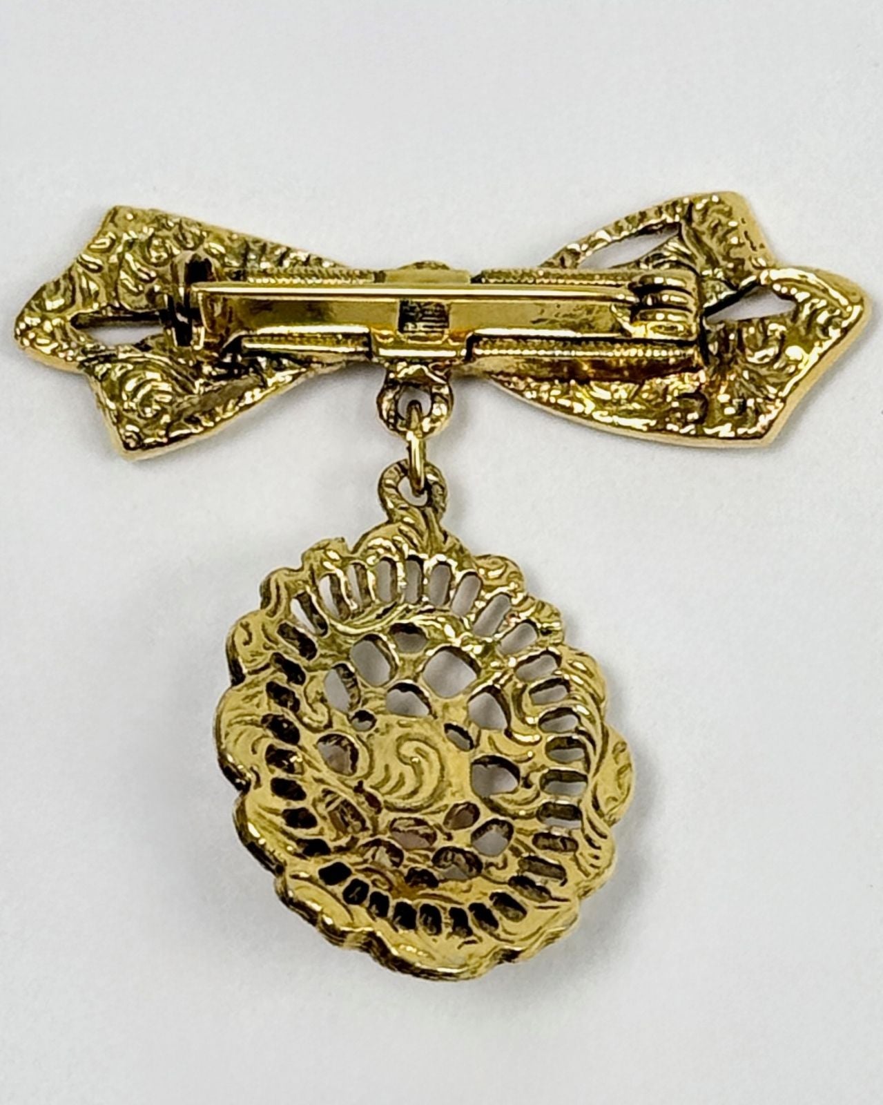 Bow and Flower Lace Brooch