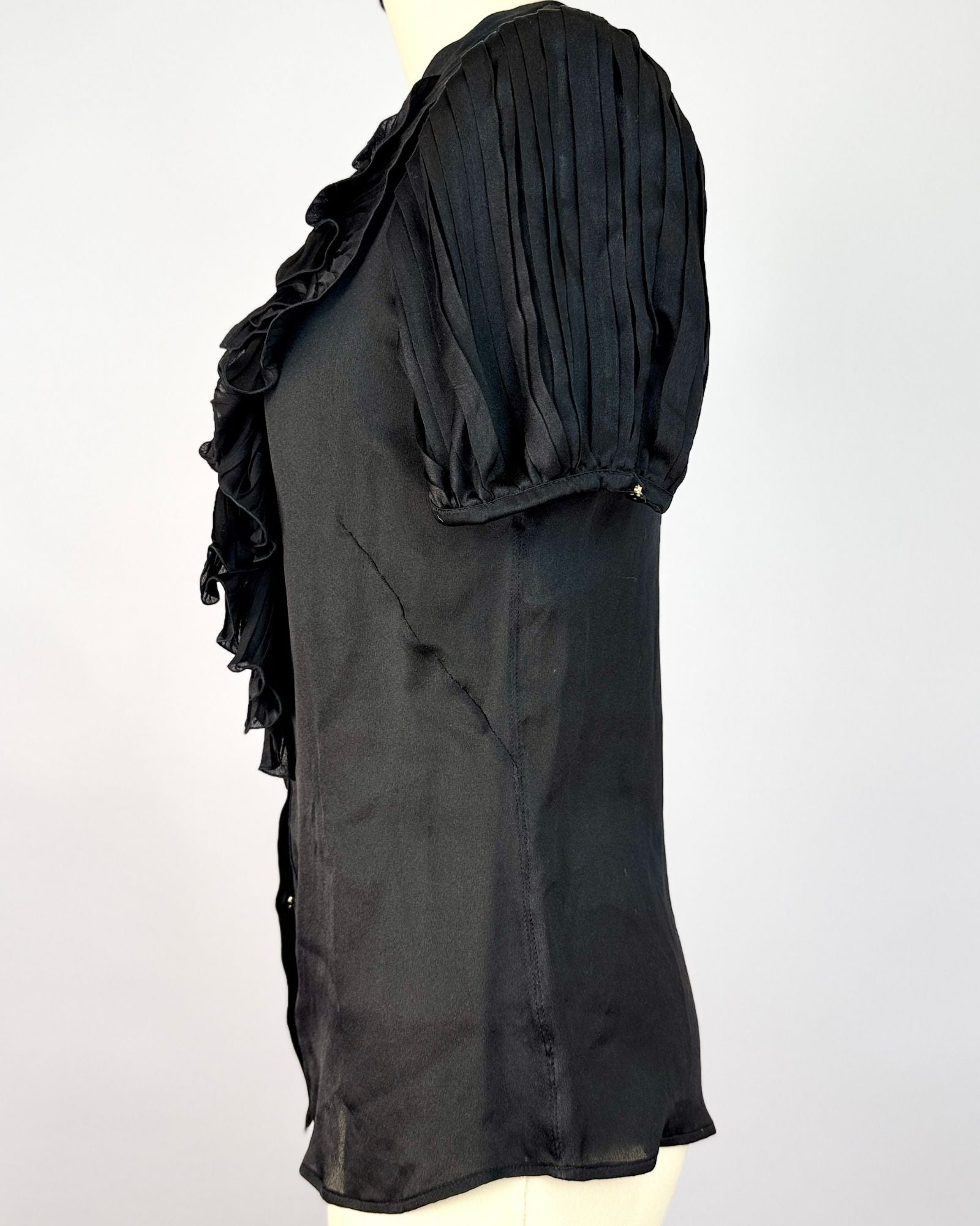 Alexander McQueen Silk Ruffle Blouse
