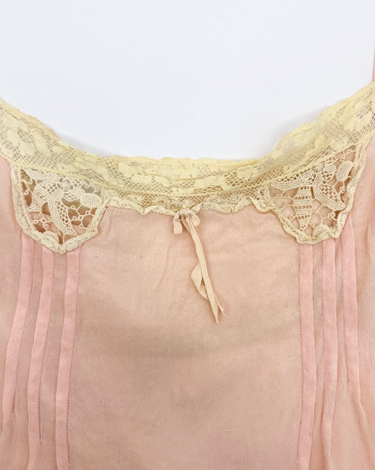 Pink Silk Edwardian Tank Corset Cover
