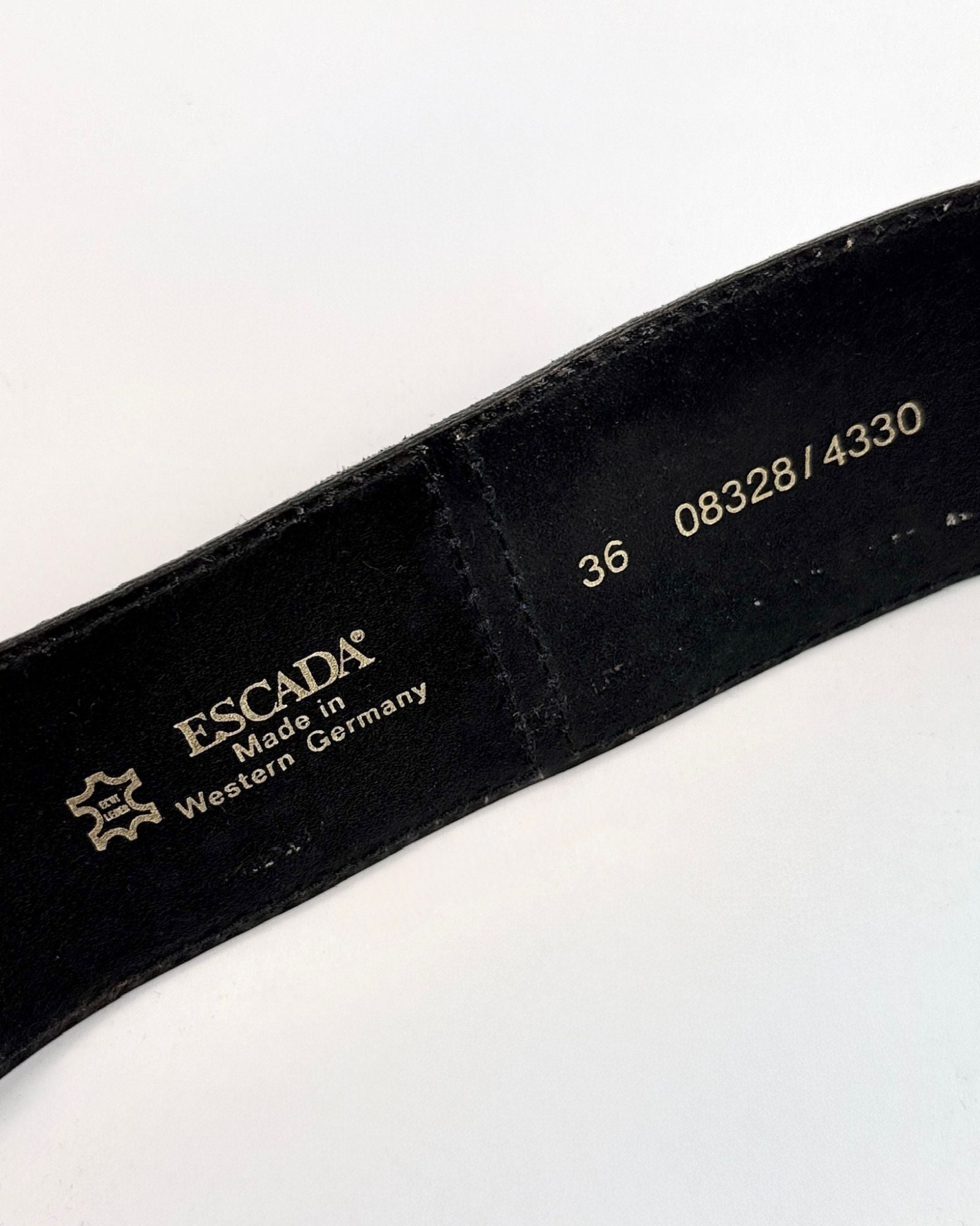 Escada Suede Color Block Eye Belt
