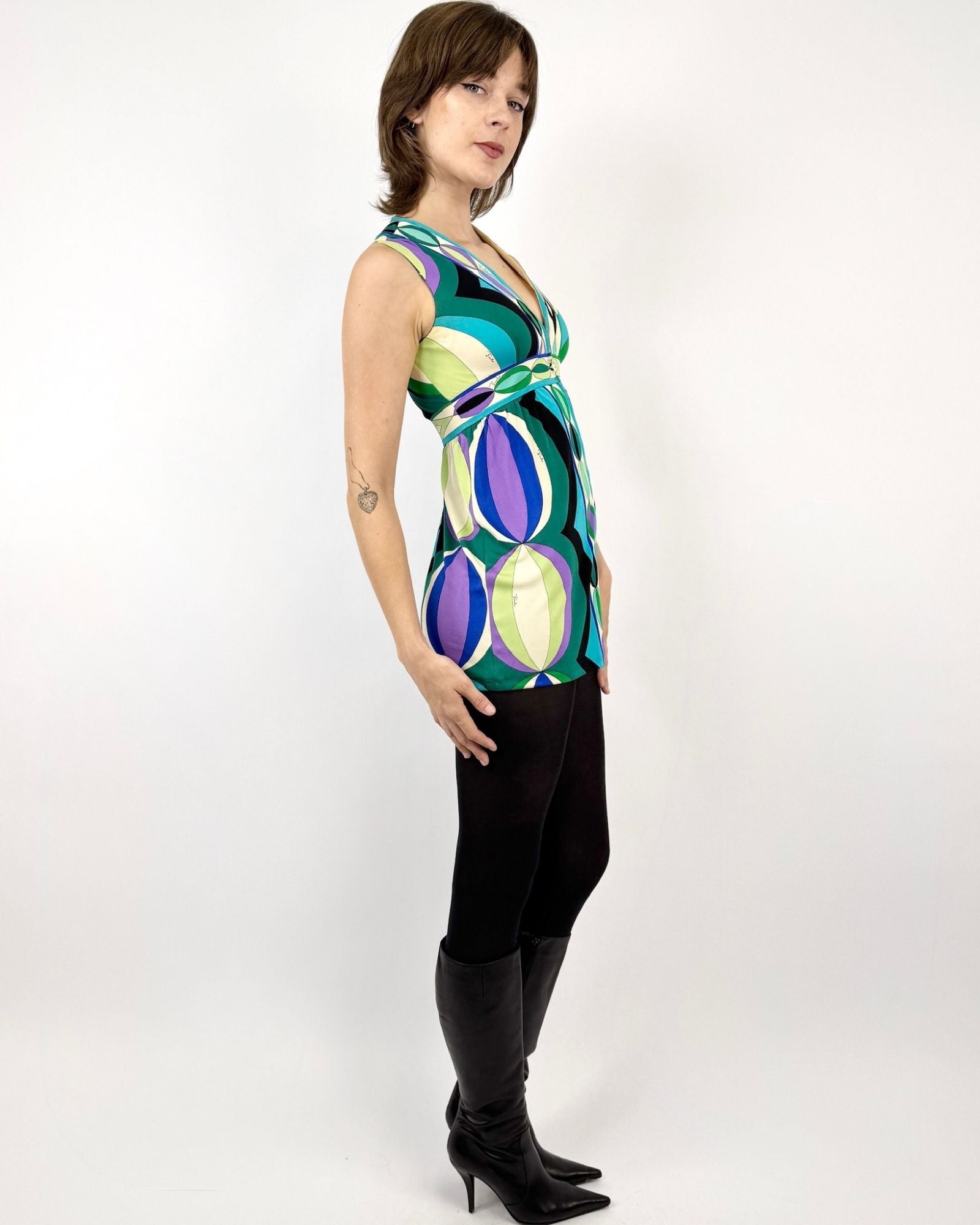 Emilio Pucci 60s Teal Mini Dress